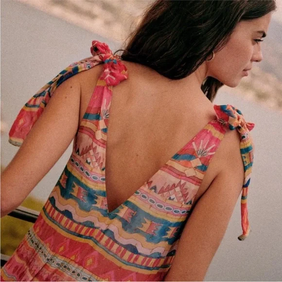 Sezane Pernille Multicolor Maxi Dress - Picture 3 of 6